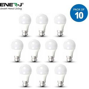 ENER-J LED Bulb- 15W GLS A60 LED Thermoplastic Lamp B22 6000K (pack of 10 units) in White Size: 25 cm diameter x 19 cm high White 25 cm diameter x 19 cm high ENER-J LED Bulb- 15W GLS A60 LED Thermoplastic Lamp B22 6000K (pack of 10 units) in White Size: 25 cm diameter x 19 cm high White 25 cm diameter x 19 cm high