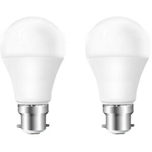 Living and Home 6W LED Ball Bulb B22, 3000K, Pack of 2, Clampshell in White White Living and Home 6W LED Ball Bulb B22, 3000K, Pack of 2, Clampshell in White White