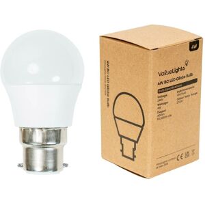 ValueLights 10 Pack B22 White Thermal Plastic Globe LED 4W Warm White 2700K 400lm Light Bulb White ValueLights 10 Pack B22 White Thermal Plastic Globe LED 4W Warm White 2700K 400lm Light Bulb White