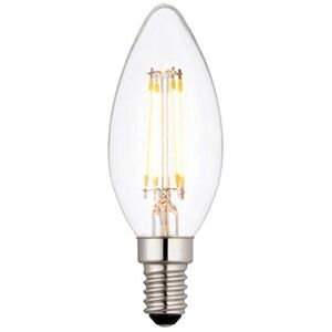 Loops LED Filament Lamp Bulb 4W Candle Shaped E14 LED Clear Glass 2700k Warm White White Loops LED Filament Lamp Bulb 4W Candle Shaped E14 LED Clear Glass 2700k Warm White White