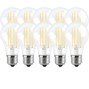 Harper Living 8 Watts A60 E27 LED Bulb Clear Warm White Dimmable, Pack of 10 Clear Harper Living 8 Watts A60 E27 LED Bulb Clear Warm White Dimmable, Pack of 10 Clear