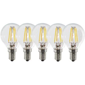 Harper Living 4.5 Watts E14 LED Bulb Clear Golf Ball Cool White Dimmable, Pack of 5 Clear Harper Living 4.5 Watts E14 LED Bulb Clear Golf Ball Cool White Dimmable, Pack of 5 Clear