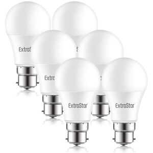 ExtraStar 8W LED Globe Bulb B22 Neutral White 4200K, pack of 6 White ExtraStar 8W LED Globe Bulb B22 Neutral White 4200K, pack of 6 White