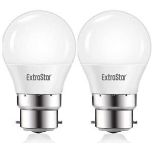 ExtraStar 5W LED Golf Ball Bulb B22 Neutral White 4200K (pack of 2) White ExtraStar 5W LED Golf Ball Bulb B22 Neutral White 4200K (pack of 2) White