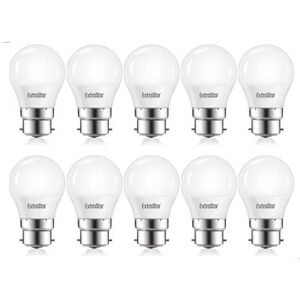 ExtraStar 5W LED Golf Ball Bulb B22 Neutral White 4200K (pack of 10) White ExtraStar 5W LED Golf Ball Bulb B22 Neutral White 4200K (pack of 10) White