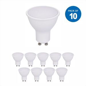 ENER-J 7W GU10 Plastic Body SMD LED, 560 Lm 3000K (pack of 10) in White Size: 25 cm diameter x 19 cm high White 25 cm diameter x 19 cm high ENER-J 7W GU10 Plastic Body SMD LED, 560 Lm 3000K (pack of 10) in White Size: 25 cm diameter x 19 cm high White 25 cm diameter x 19 cm high