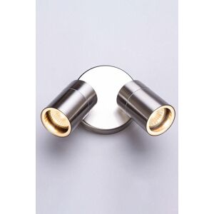 BHS Lighting Twin Jared Steel Outdoor Wall Light in Metallic Silver Metallic Silver BHS Lighting Twin Jared Steel Outdoor Wall Light in Metallic Silver Metallic Silver