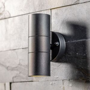 CGC Lighting 'Mia' Dark Grey Stainless Steel GU10 Up & Down Outdoor Wall Light IP44 Dark Grey CGC Lighting 'Mia' Dark Grey Stainless Steel GU10 Up & Down Outdoor Wall Light IP44 Dark Grey