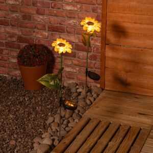 ValueLights Yellow Sunflower Solar Powered Outdoor Spike Lights 2 Pack Garden Stake Lamp Yellow 2 Pack ValueLights Yellow Sunflower Solar Powered Outdoor Spike Lights 2 Pack Garden Stake Lamp Yellow 2 Pack