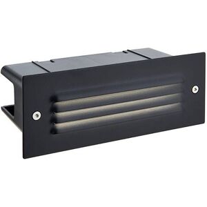 Netlighting Seina Integrated LED Outdoor Recessed Wall Light Textured Black Frosted IP44 Black Netlighting Seina Integrated LED Outdoor Recessed Wall Light Textured Black Frosted IP44 Black