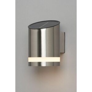 BHS Lighting Samson Outdoor Solar Wall Light in Silver Silver BHS Lighting Samson Outdoor Solar Wall Light in Silver Silver