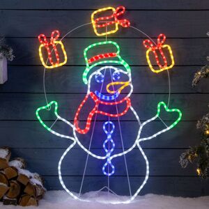 Christow Snowman Rope Light Outdoor Christmas Decoration LED Xmas Silhouette 98cm Multicolor Christow Snowman Rope Light Outdoor Christmas Decoration LED Xmas Silhouette 98cm Multicolor