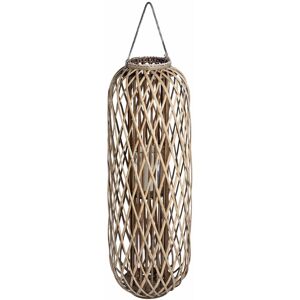 Love Lace Huge Standing Wicker Lantern in Brown Brown Love Lace Huge Standing Wicker Lantern in Brown Brown