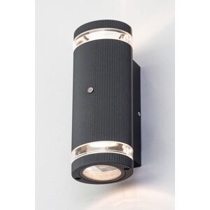 BHS Lighting Murray Up & Down Outdoor Wall Light with Photocell in Black Black BHS Lighting Murray Up & Down Outdoor Wall Light with Photocell in Black Black