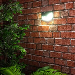 mysmartbuy Black Solar Powered LED PIR Motion Sensor Security Lamp - 600 Lumen Outdoor Garden Wall Light with 100 LEDs & 3m Detection Range Black mysmartbuy Black Solar Powered LED PIR Motion Sensor Security Lamp - 600 Lumen Outdoor Garden Wall Light with 100 LEDs & 3m Detection Range Black