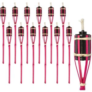 Harbour Housewares Bamboo Garden Fire Torches - 60cm - Pack of 12 in Pink Pink Harbour Housewares Bamboo Garden Fire Torches - 60cm - Pack of 12 in Pink Pink