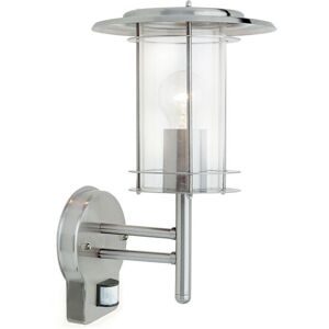 Loops IP44 Stainless Steel Modern Lantern Wall Light with PIR - Outdoor Loops IP44 Stainless Steel Modern Lantern Wall Light with PIR - Outdoor