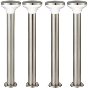 Loops 4 PACK Outdoor Post Bollard Light Marine Steel 1m LED Garden Driveway Path Lamp in Metallics Metallics Loops 4 PACK Outdoor Post Bollard Light Marine Steel 1m LED Garden Driveway Path Lamp in Metallics Metallics