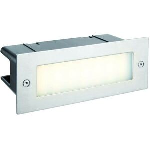 Loops IP44 LED Full Brick Light Stainless Steel & Plain Frosted Glass 3.5W Cool White White Loops IP44 LED Full Brick Light Stainless Steel & Plain Frosted Glass 3.5W Cool White White