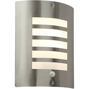 Loops IP44 Outdoor Wall Light PIR Motion Sensor Brushed Steel & Diffuser E27 Edison in Metallics Metallics Loops IP44 Outdoor Wall Light PIR Motion Sensor Brushed Steel & Diffuser E27 Edison in Metallics Metallics