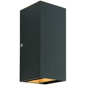 Loops IP44 Outdoor Up & Down Wall Light Matt Black Porch Box Lantern 5W Cool White LED Black Loops IP44 Outdoor Up & Down Wall Light Matt Black Porch Box Lantern 5W Cool White LED Black