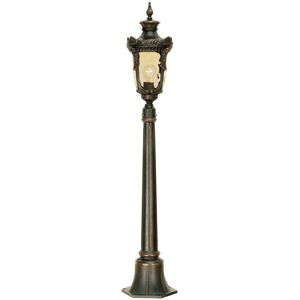 Loops Outdoor IP44 1 Bulb Short Mini Lamp Post Pillar Old Bronze LED E27 100W Multicolor Loops Outdoor IP44 1 Bulb Short Mini Lamp Post Pillar Old Bronze LED E27 100W Multicolor