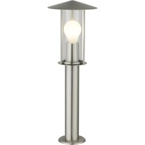 First Choice Lighting Treviso - Brushed Stainless Steel Outdoor Post Light in Silver Silver First Choice Lighting Treviso - Brushed Stainless Steel Outdoor Post Light in Silver Silver