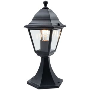 First Choice Lighting Cambridge - Black with Clear Glass Four Sided Lantern IP44 Outdoor Post Light Black First Choice Lighting Cambridge - Black with Clear Glass Four Sided Lantern IP44 Outdoor Post Light Black