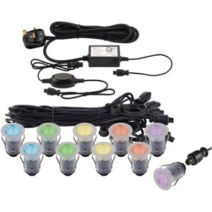 Loops Recessed Decking IP67 Smart Guide Light Kit - 10 x 0.75W RGB LED Module Multicolor Loops Recessed Decking IP67 Smart Guide Light Kit - 10 x 0.75W RGB LED Module Multicolor