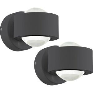 Loops 2 Pack IP44 Outdoor Wall Light Anthracite Cast Aluminium - Wall Light Loops 2 Pack IP44 Outdoor Wall Light Anthracite Cast Aluminium - Wall Light