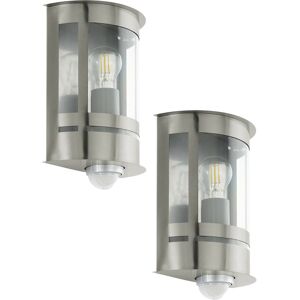 Loops 2 Pack Outdoor Wall Light - Modern Wall Light IP44 Stainless Steel Loops 2 Pack Outdoor Wall Light - Modern Wall Light IP44 Stainless Steel