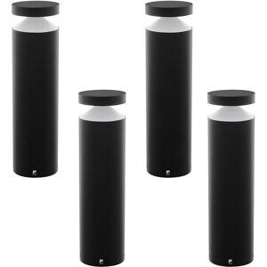 Loops 4 Pack Outdoor Pedestal Light Black Cast Aluminium 11W LED Post - Outdoor Pedestal Light Loops 4 Pack Outdoor Pedestal Light Black Cast Aluminium 11W LED Post - Outdoor Pedestal Light