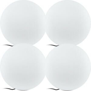 Loops 4 PACK IP65 Outdoor Garden Ball Light White Plastic 1x 40W E27 500mm Globe White Loops 4 PACK IP65 Outdoor Garden Ball Light White Plastic 1x 40W E27 500mm Globe White