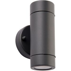 Loops Up & Down Twin Outdoor IP44 Wall Light - 2 x 7W GU10 LED - Anthracite Grey Grey Loops Up & Down Twin Outdoor IP44 Wall Light - 2 x 7W GU10 LED - Anthracite Grey Grey
