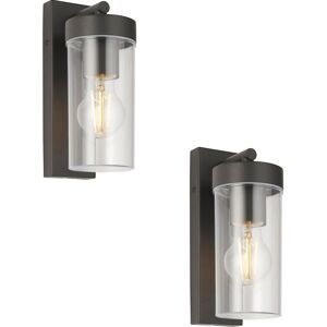 Lofts 2 PACK Modern Outdoor Wall Lantern Light - 15W E27 Dimmable Lofts 2 PACK Modern Outdoor Wall Lantern Light - 15W E27 Dimmable