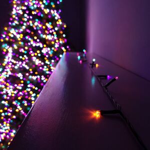 Samuel Alexander 100 LED 10m Premier Christmas Indoor Outdoor Multi Function Battery Operated String Lights with Timer in Rainbow Multicolor Samuel Alexander 100 LED 10m Premier Christmas Indoor Outdoor Multi Function Battery Operated String Lights with Timer in Rainbow Multicolor