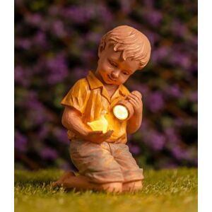 Marco Paul Solar Boy Garden Ornament LED Light Up Flashlight Duck Outdoor Stone Effect Multicolor Marco Paul Solar Boy Garden Ornament LED Light Up Flashlight Duck Outdoor Stone Effect Multicolor