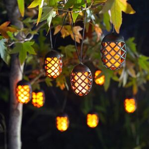 Marco Paul Orange Flame Solar Powered String Lights 4.7m in Black Black Marco Paul Orange Flame Solar Powered String Lights 4.7m in Black Black