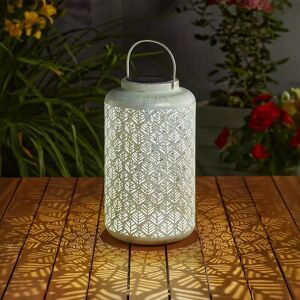 Marco Paul 36cm Sage Silhouette Effect Solar Garden Lantern in Green Green Marco Paul 36cm Sage Silhouette Effect Solar Garden Lantern in Green Green