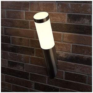 CGC Lighting 'Aster' Stainless Steel Outdoor Angled Wall Light in Metallic Silver Metallic Silver CGC Lighting 'Aster' Stainless Steel Outdoor Angled Wall Light in Metallic Silver Metallic Silver