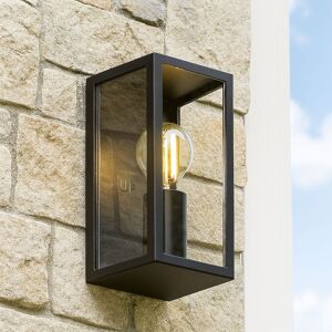 CGC Lighting 'Marina' Black E27 Outdoor Wall Light Box Lantern Clear Diffuser IP44 Black CGC Lighting 'Marina' Black E27 Outdoor Wall Light Box Lantern Clear Diffuser IP44 Black