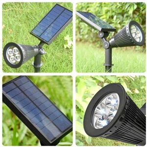 ExtraStar 0.5W Solar LED Outdoor Garden Spotlight with Light Sensor IP44, RGB in Black Black ExtraStar 0.5W Solar LED Outdoor Garden Spotlight with Light Sensor IP44, RGB in Black Black