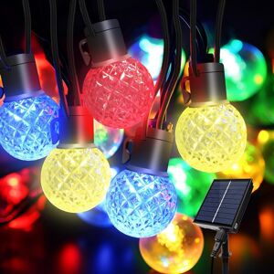 ExtraStar 9M LED Outdoor Smart Garden Solar String Lights Festoon Lights with 25 Bulbs RGB Remote Control/APP Control Multicolor ExtraStar 9M LED Outdoor Smart Garden Solar String Lights Festoon Lights with 25 Bulbs RGB Remote Control/APP Control Multicolor