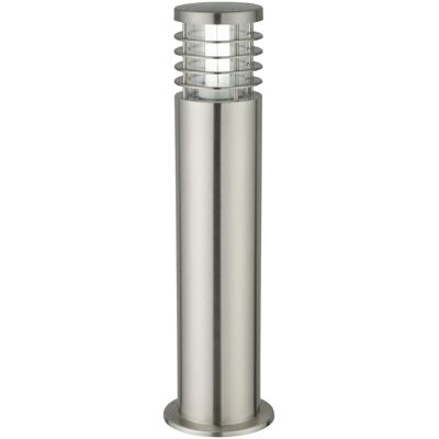 First Choice Lighting Bloom - Brushed Stainless Steel Outdoor Post Light in Silver Silver First Choice Lighting Bloom - Brushed Stainless Steel Outdoor Post Light in Silver Silver