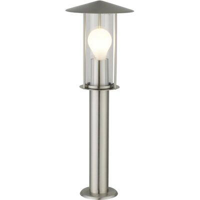 First Choice Lighting Treviso - Brushed Stainless Steel Outdoor Post Light in Silver Silver First Choice Lighting Treviso - Brushed Stainless Steel Outdoor Post Light in Silver Silver