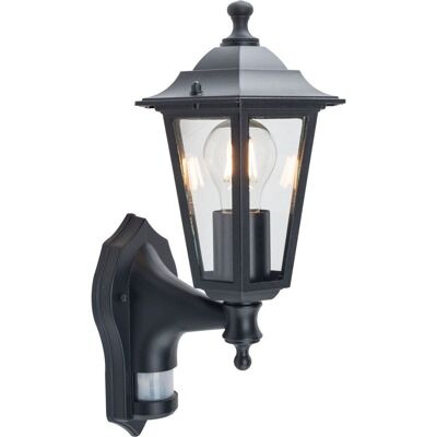 First Choice Lighting Eversham - Black Six Sided Lantern Motion Sensor Outdoor Light Black First Choice Lighting Eversham - Black Six Sided Lantern Motion Sensor Outdoor Light Black