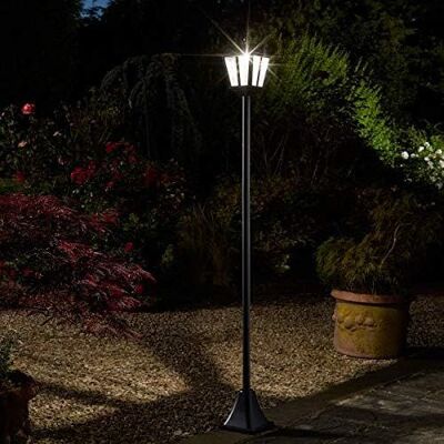 Marco Paul 1.7m Black Steel Solar Powered Victorian Lamp Post Black Marco Paul 1.7m Black Steel Solar Powered Victorian Lamp Post Black