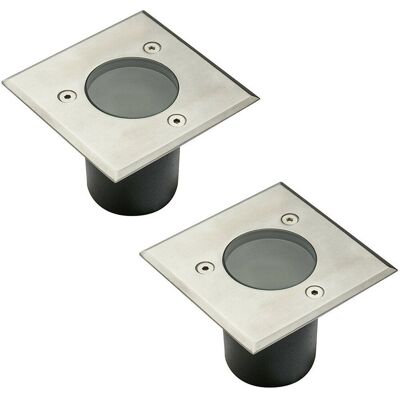 CGC Lighting Myah Two Square Small Stainless Steel Inground Or Decking Lights in Metallics Metallics CGC Lighting Myah Two Square Small Stainless Steel Inground Or Decking Lights in Metallics Metallics