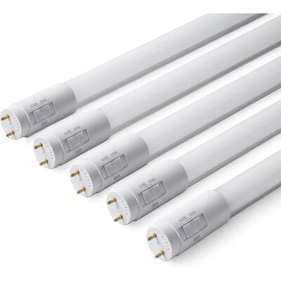 ENER-J T8 LED Nano Plastic Tube 150cms 22W 6000K (pack of 5 units) in White Size: 25 cm diameter x 19 cm high White 25 cm diameter x 19 cm high ENER-J T8 LED Nano Plastic Tube 150cms 22W 6000K (pack of 5 units) in White Size: 25 cm diameter x 19 cm high White 25 cm diameter x 19 cm high