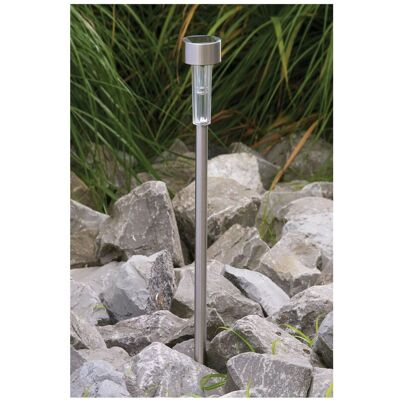 Luxform Solar Fuego Garden Spike Stainless Steel 24Pk in Silver Silver Luxform Solar Fuego Garden Spike Stainless Steel 24Pk in Silver Silver